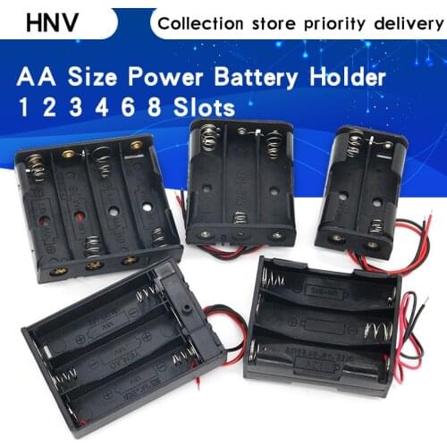 AA Size Power Battery Storage Case Box Holder Leads With 1 2 3 4 6 Slots Container Bag DIY Standard Batteries Charging Droship