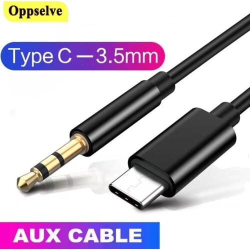 Oppselve Type C to 3.5 Jack Earphone USB C to 3.5mm AUX Headphones Adapter Audio Cabo For Huawei P30 20 Pro Xiaomi Mi 9 8 6