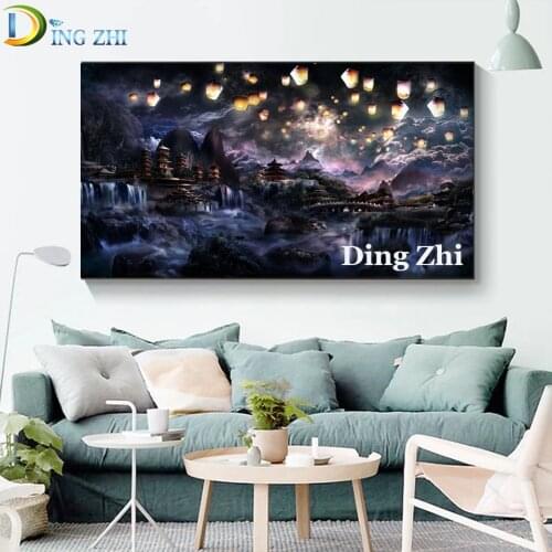 Diy Handwork 5D Diamond Painting Magic world Natural landscape pictures Mosaic Embroidery Cross Stitch Full Square Round Drill