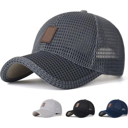 Hot Sale Men Summer Mesh Sport Baseball Cap Hat Outdoor Visor Sun Protection Cap Outdoor Sport Adjustable Camping Cap