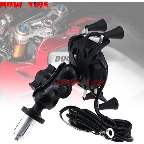 Phone Holder USB Charger for YAMAHA XT660 R/X/Z XT660R XT660X XT1200Z V-MAX 1700 Motorcycle GPS Navigation Bracket