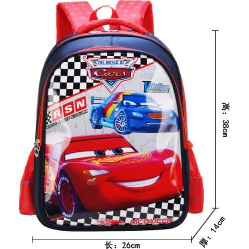 Disney Childrens Schoolbag Primary School Grades 1-3 Boys and Girls Cartoon Car Reduced Ridge Backpack bookbag frozen princess