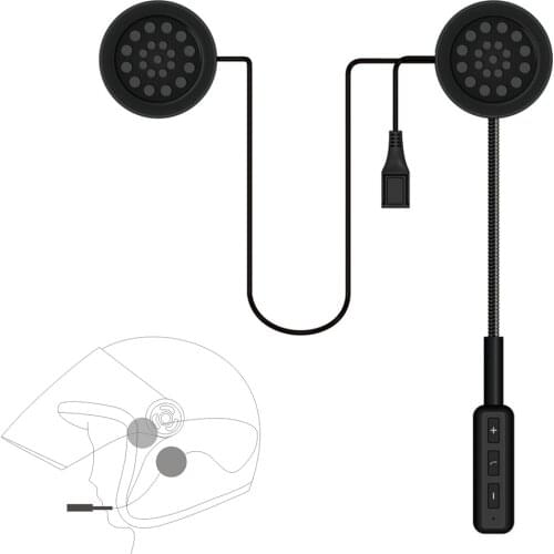 KKMOON Motor Wireless Bluetooth Headset Motorcycle Helmet Earphone Headphone Speaker Handsfree Music For MP3 MP4 Smartphone