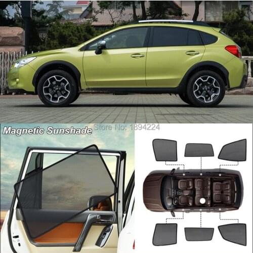 Car Side Windows Magnetic Sun Shade UV Protection Ray Blocking Mesh Visor For Subaru XV
