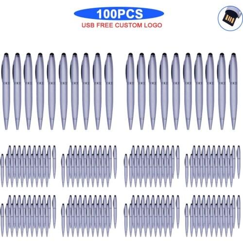 100pcs/lot logo free metal Pen drive Metal USB 2.0 Flash Drive128GB 64GB32GB 16GB 8GB 4GB pendrive memory sticks u disk for gift