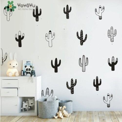 TribalCatcus Wall Decal Removable DIY Kids Room Catcus Wall Sticker, Different Style Nice Decoration for Wall Art Vinilos NY-389
