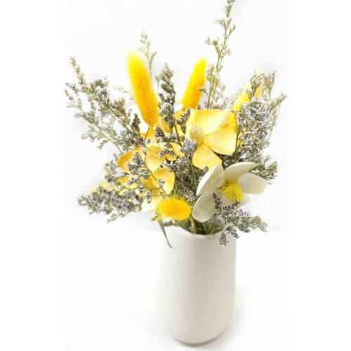 Natural Dried Flower Creative DIY Bouquet Multi-head Rose Artificial Flower Natural Material Plant Decoration Home Holiday Gift