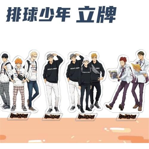 New Volleyball Youth Stand Keychain Haikyuu Hinata Acrylic Stand Figure Model Anime Keychain Jewelery 16cm