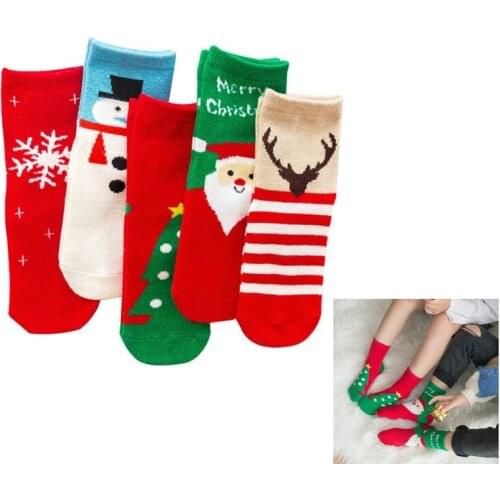 2021 Autumn/winter New 1-12 Year Old Childrens European and American Christmas Socks for Boys and Girls Baby Socks Wholesale