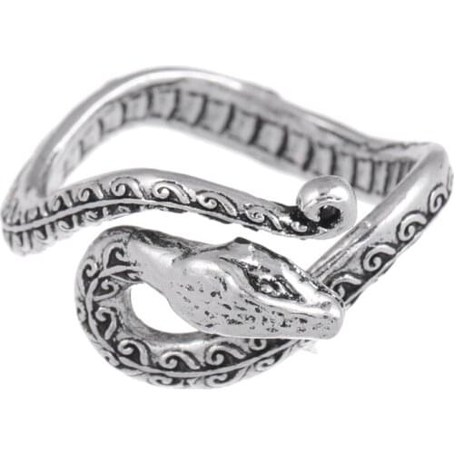 Retro Punk Snake Ring Unisex Exaggerated Personality Winding Opening Adjustable Alloy Ring Banquet Jewelry 2021 Gift Wholesale