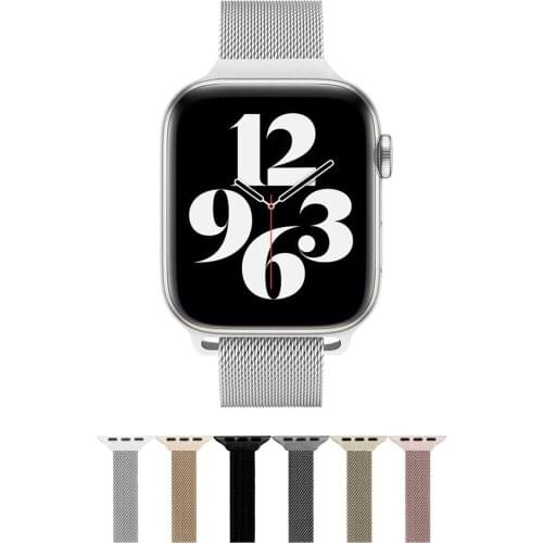 14mm Stainless Steel Loop Band for Apple Watch band 40/44MM 38MM 42MM Metal Bracelet Strap Watchbands for iWatch Series