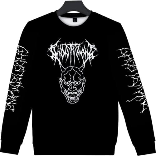 Men/women Fashion O-neck Clothes Round Neck Sweatshirt Metal 2020 New Rap Style Ghostemane World Tour Rock Music Logo 3D Print
