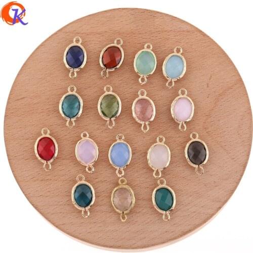 Cordial Design 50Pcs 10*18MM Jewelry Accessories/Crystal Connectors/DIY Earring Making/Charms Jewelry/Hand Made/Earring Findings