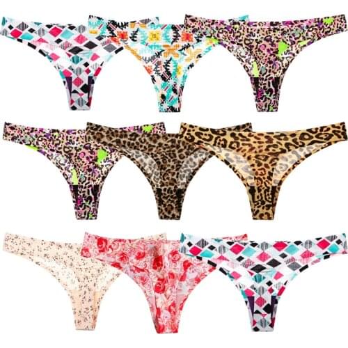 Silk Sexy Women Thongs G String Seamless Panties Female Underwear Fashion Low-Rise Lingerie Intimates Underpants Large Size