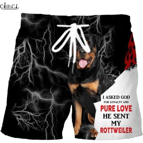 CLOOCL Newest Popular Hot Sale Rottweiler 3D Print Fashion Men Shorts Summer Harajuku Hip Hop Leisure Beach Shorts Drop Shipping