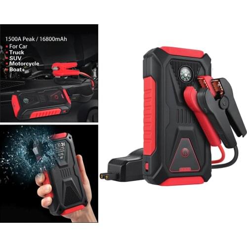 16800mAh LED Car Jump Start Starter USB Charger Battery Power Bank Booster 12V Emergency Jump Starter For Car Truck