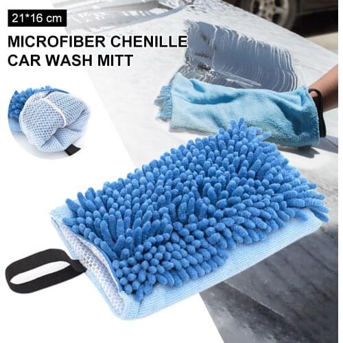 Car Wash Mitt Super Absorbent Microfiber Fluffy Car Washing Cloth Car Styling Non-Scratch Wash Mitt Car Wash Cleaning Glove