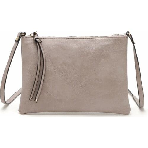 Vintage Slim Thin Women Leather Messenger Bag Envelope Crossbody Bag for Ladies Mini Shoulder Bag Handbag Purses Hand Bag