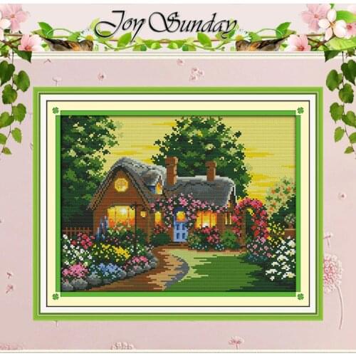 Suburban House Patterns Counted Cross Stitch 11CT 14CT Cross Stitch Set Wholesale Scenery Cross-stitch Kit Embroidery Needlework