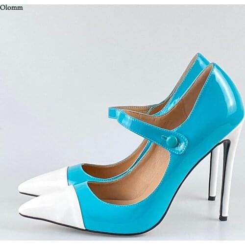 Olomm 2021 Handmade Women Spring Pumps Sexy Stiletto Heels Pumps Pointed Toe Gorgeous 5 Colors Party Shoes Women US Size 5-15