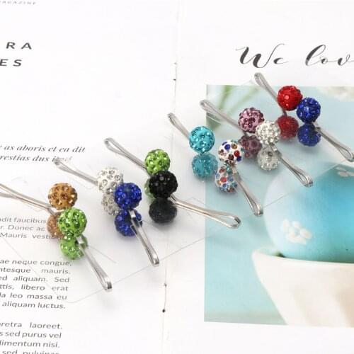 12 piece set Muslim hijab scarf safety pin clip rhinestone ball brooch fashion jewelry decorative brooch accessories
