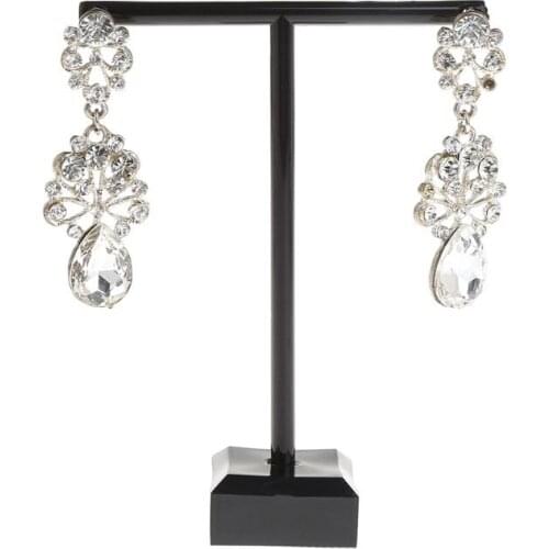 2 Pcs/Set Earrings Shelf Jewelry Display Rack T Shape Stand Show Charms Universal Professional Showcase Boutique 85LB