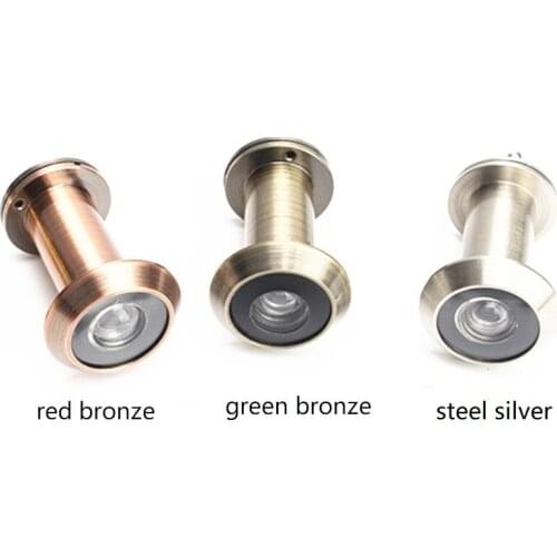 2pcs/lot 200 Degree Wide Angle Peephole Security Hidden Door Adjustable Glass Lens Zinc Alloy Door Viewer