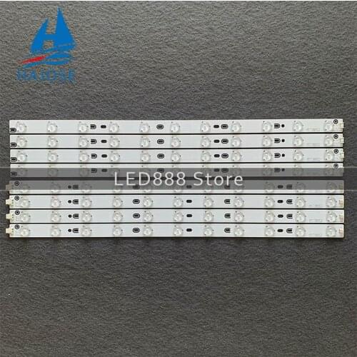 8pcs/Kit LED strips for TOSHIBA 50 TV 50L2200U 50M2U V500HK1 LD1 V500H1 LD1 TLDC6 V500H1 LD1 TRDC6
