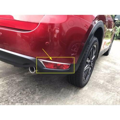 ABS Chrome 2pcs Rear Fog Light Cover Trim Fog Light Lamp Frame Trim for mazda CX5 CX 5 CX-5 2017 2018 Car Accessories Styling