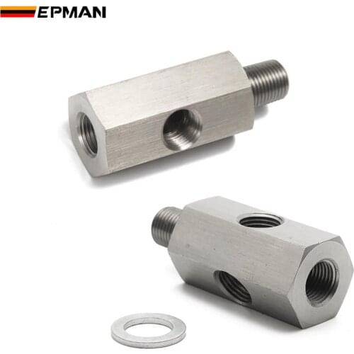 EPMAN 1/8'' NPT & 1/8" BSPT & M10 Oil Pressure Sensor Turbo Supply Feed Line Gauge Turbo Oil Feed Adapter Fitting CGQ59