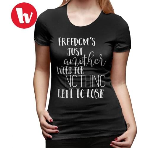 Janis Joplin T-Shirt Janis Joplin Music Lyrics Quotes Typography Freedom T Shirt O Neck Graphic Women tshirt Ladies Tee Shirt