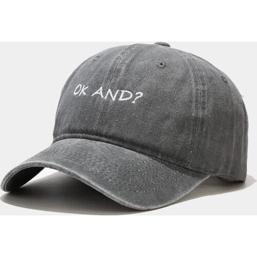 Ok Embroidery Cotton Baseball Cap Adjustable Snapback Hats for Men and Women 246