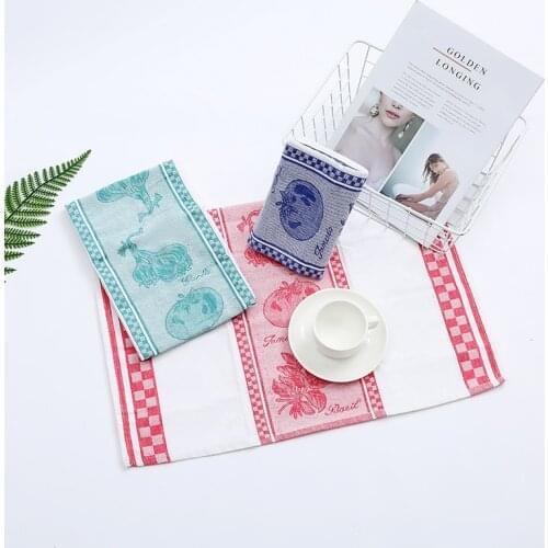 50*68CM Cotton Table Napkins Cotton Kitchen print Pattern Tea Towel Absorbent Dish Cleaning Towels Cocktail Napkin For Weddings