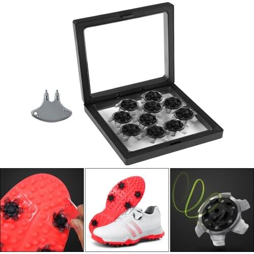 10 Count TPU Golf Shoe Spikes Stud Cleat High Performance Easy Install Twist Golfer Shoes Cleats with Spike Wrench