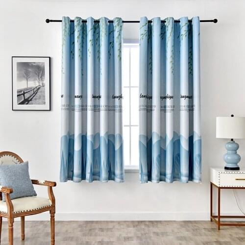Window Treatments Short Curtains Darkening Floral Print Blackout Window Curtains Panels Drapes For Bay Kids Nursery M184c