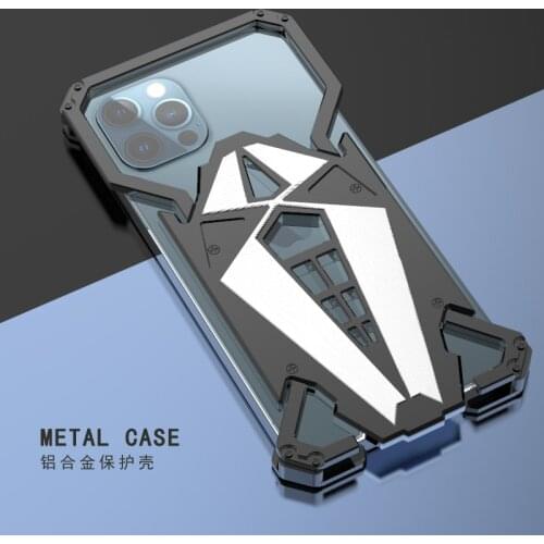 Luxury Cool Case For Iphone 12 11 XS Pro Max 8 7 SE XR Metal Aluminum Alloy Shockproof Armor Cases Cover Anti-knock Fundas Coque
