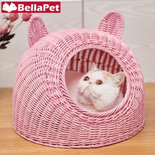 Luxury Cat Bed House Cave Summer Pet Cave Beds for Cats Accessories Puppy Kitten Environmental Cute Cat Bed House Pet Supplies