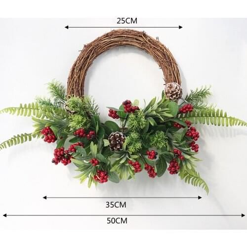 Christmas day decoration simulation silk cloth wreath Christmas decoration wreath door decoration wall decoration wreath