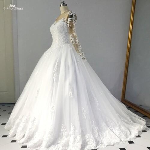 RSW1437 African Wedding Dresses Long Sleeves Robe De Princesse