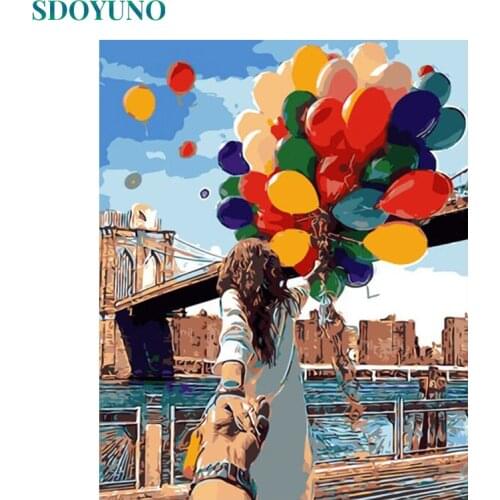SDOYUNO Painting By Numbers Colorful Balloons DIY Gift Paint By Numbers For Adults Wall Decor Canvas Painting Coloring By Number