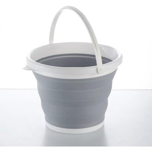 Folding bucket portable retractable plastic household portable thickening travel outdoor car wash bucket fishing barrel 3