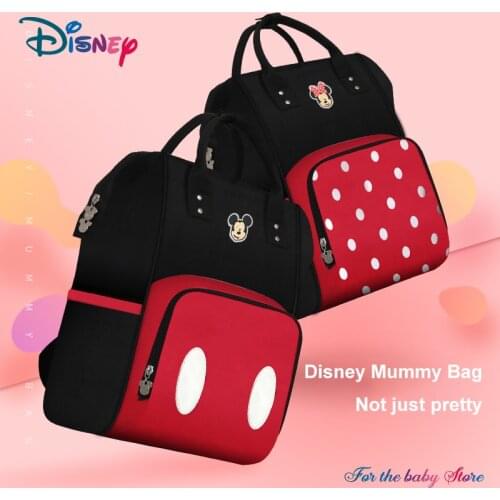 New Disney Minnie Mickey Diaper Bag Backpack Mummy Maternity Stroller Bag Large Capacity Baby Nappy Changing Bag Organizer