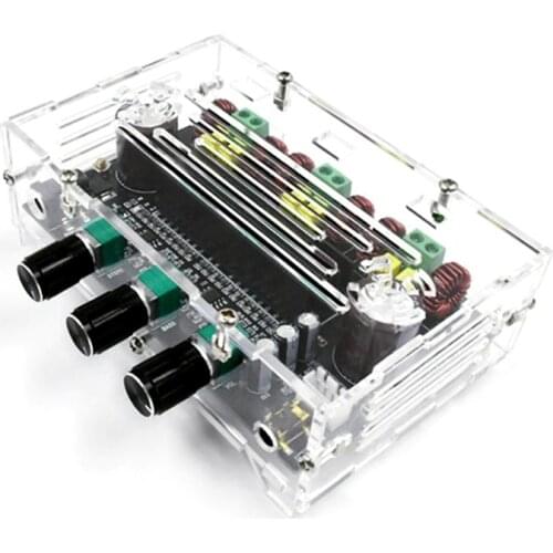 Tpa3116D2 Bluetooth Digital Power Amplifier Board High Power 2.1 Channel 2X80W+100W Stereo Equalizer with Crystal Shell