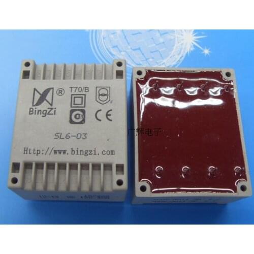 Installation Height 25.5mm SL6-03 Flat Type Potting Transformer 6VA 2*110V/2*12V