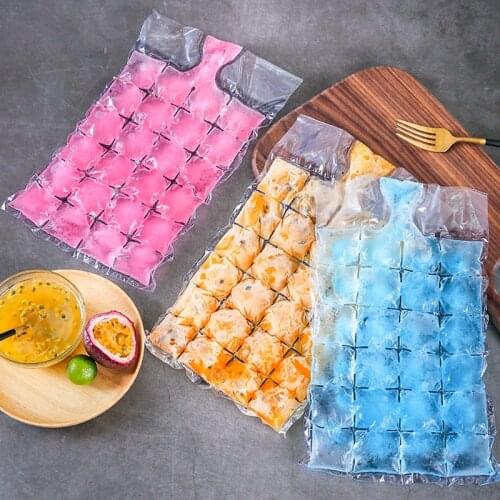10 Pcs Disposable Ice Cube Bags Mold Tray Freezing Maker Self-Sealing Ice-making Bag Cream Popsicle Mold Helados Drinking Tools
