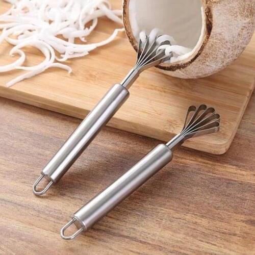 100pcs stainless Steel Vegetables Fruit Gadgets Coconut Meat Planer Grater Fish Scale Scraper Remover Brush Kitchen Tools NO259
