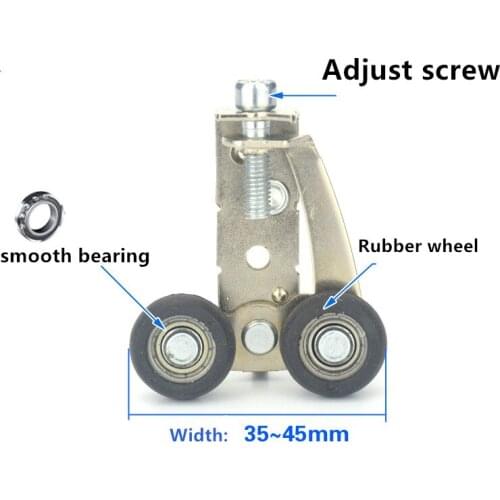 2pcs cabinet sliding door window adjustable upper roller wheel 35-45mm distance wardrobe sliding door upper pulley wheel