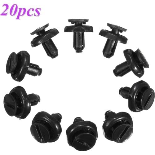 20pcs 7mm Black Radiator Engine Trim Cover Clips for Toyota Avensis 2003-2008 5325920030/53259-20030