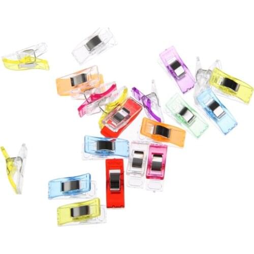 20Pcs Plastic Clip Stitching Sewing Quilt Clip Tool Food Bag Clip Color Ran