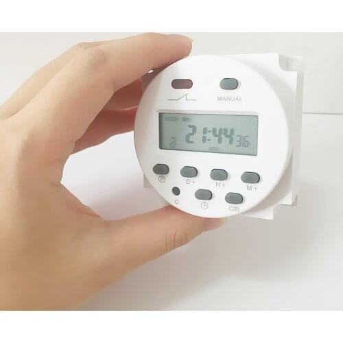 220V 110V 24V 12V Microcomputer Time Control Switch Digital LCD Display 7 Days Programmable Timer Relay Switches CN101a